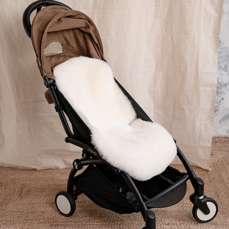 Sheepskin Pram Style Liner | White Shorn Hair